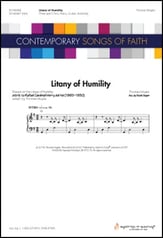 Litany of Humility Three-Part Mixed choral sheet music cover